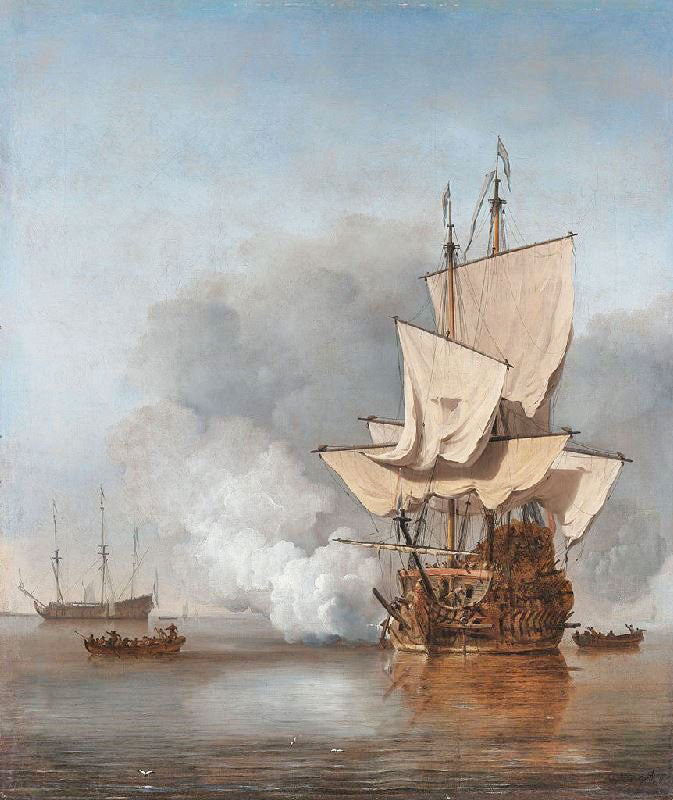 The Cannon Shot by Willem van de Velde