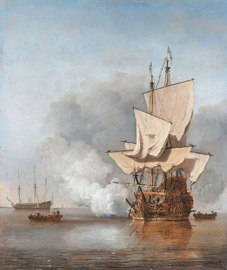 The Cannon Shot by Willem van de Velde