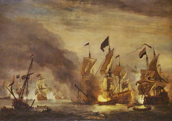 The Burning Of Hms ’Royal James’ At The Battle Of Solebay, 28 May 1672 by Willem van de Velde