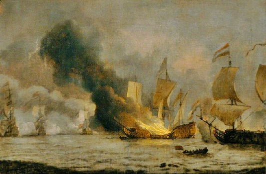 The Burning Of The ’Royal James’ by Willem van de Velde