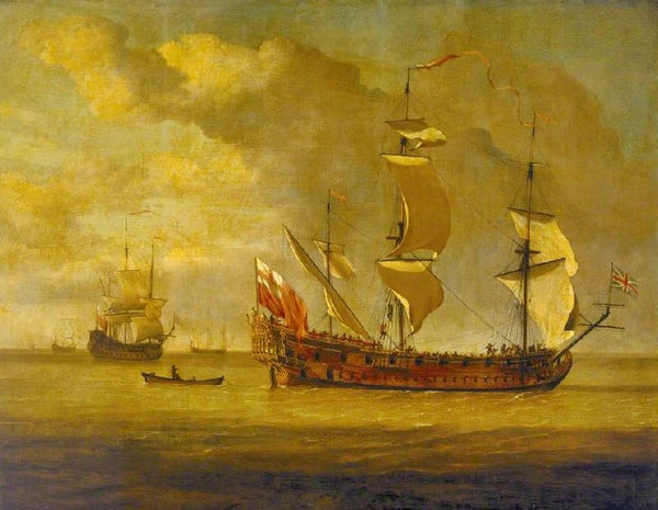 The ’Charles Galley’ Before A Light Breeze by Willem van de Velde