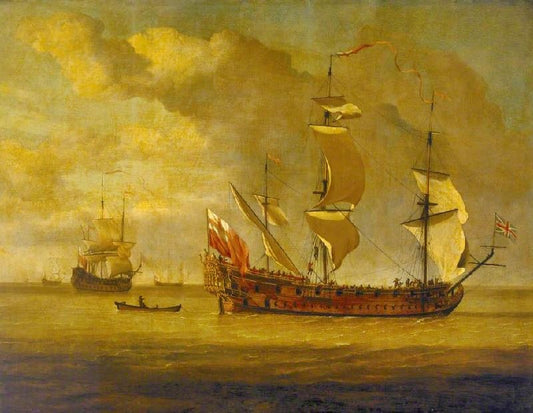 The ’Charles Galley’ Before A Light Breeze by Willem van de Velde