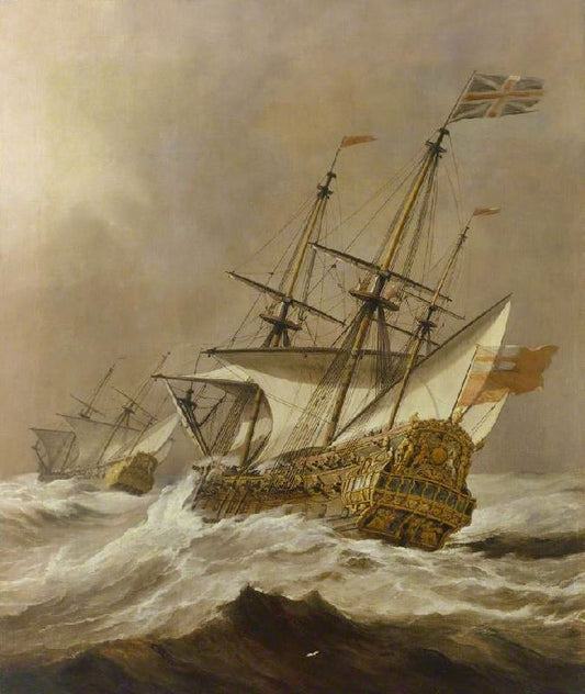 The ’Resolution’ In A Gale by Willem van de Velde