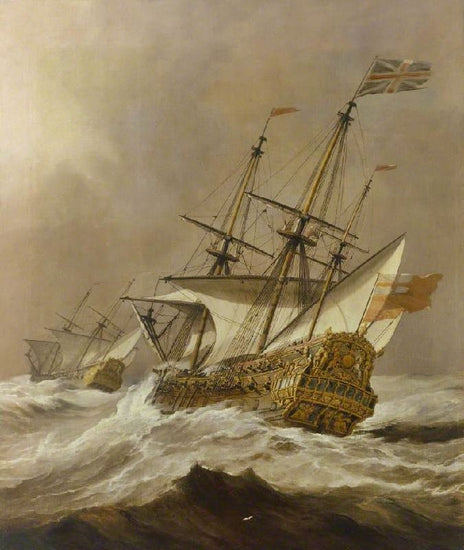 The ’Resolution’ In A Gale by Willem van de Velde