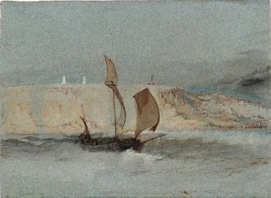 A Ship Under Sail Below The Light Towers Of La Hève by Joseph Turner