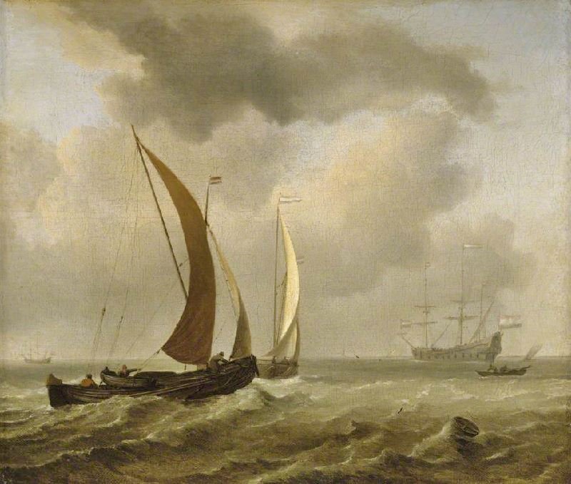 TWO KAAGS AT SEA BEFORE A FRESH BREEZE
