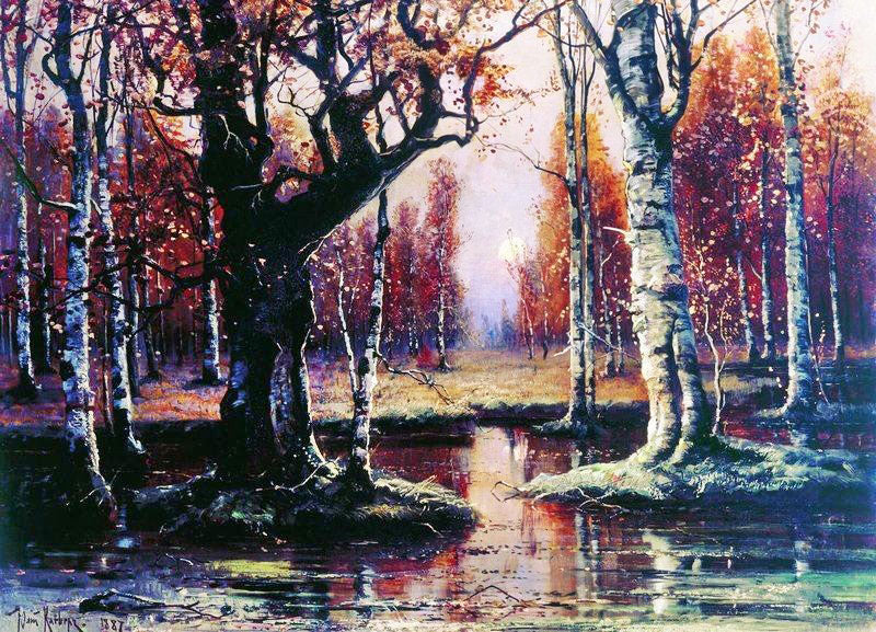 Wooded Landscape by Julius Klever