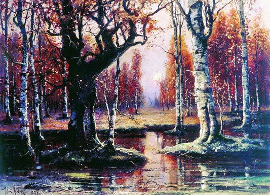 Wooded Landscape by Julius Klever