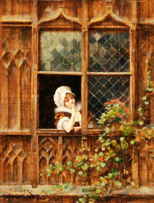 At The Window by Charles-Edouard Delort