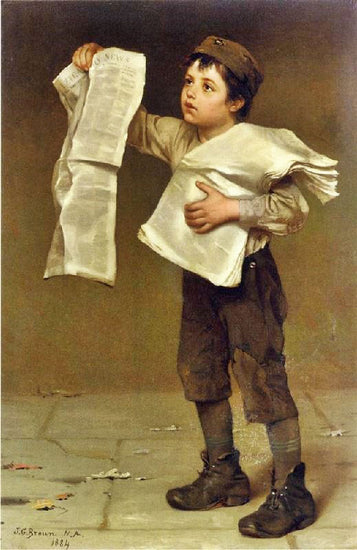 Newsboy by John George Brown