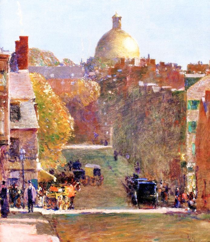 MOUNT VERNON STREET, BOSTON, LOOKING TOWARD THE STATE HOUSE