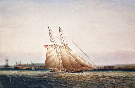 Yachting In New York Harbor by James E. Buttersworth