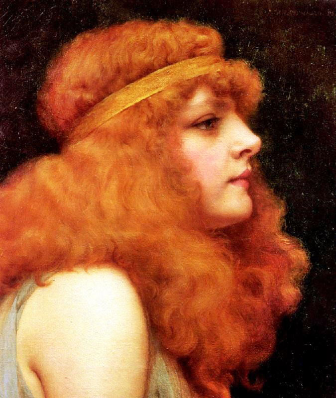 An Auburn Beauty by John William Godward