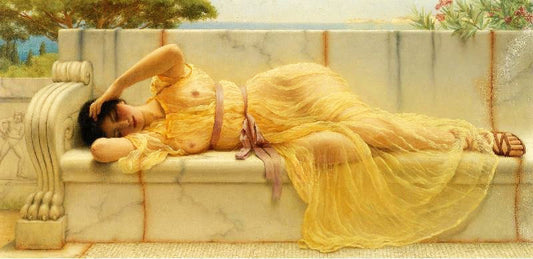 Girl In Yellow Drapery by John William Godward