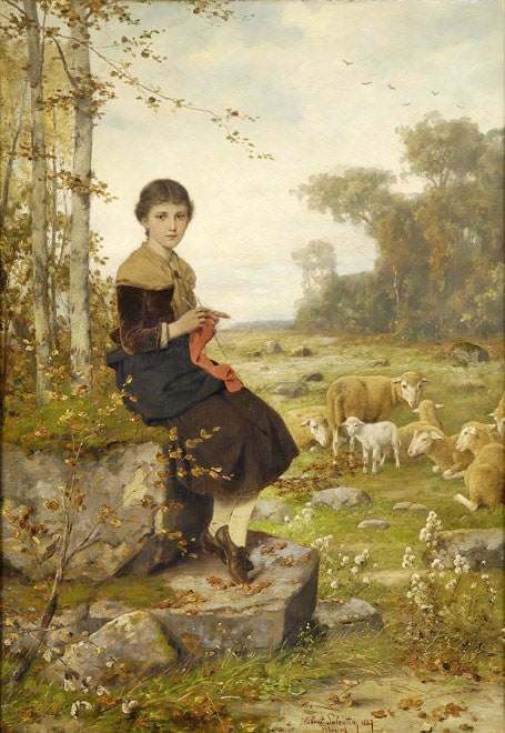 The Young Shepherdess by Hubert Salentin