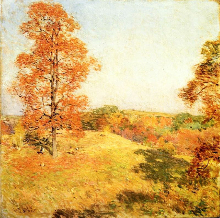 Nut Gathering by Willard Leroy Metcalf