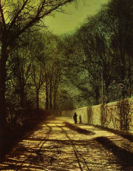 Tree Shadows On The Park Wall, Roundhay Park, Leeds by John Atkinson Grimshaw
