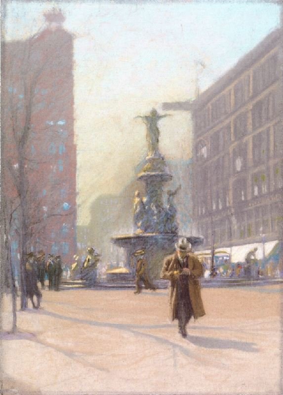 Fountain Square by Edward Potthast