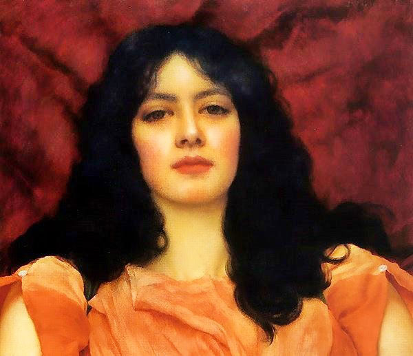 GIRL IN A PEACH DRESS
