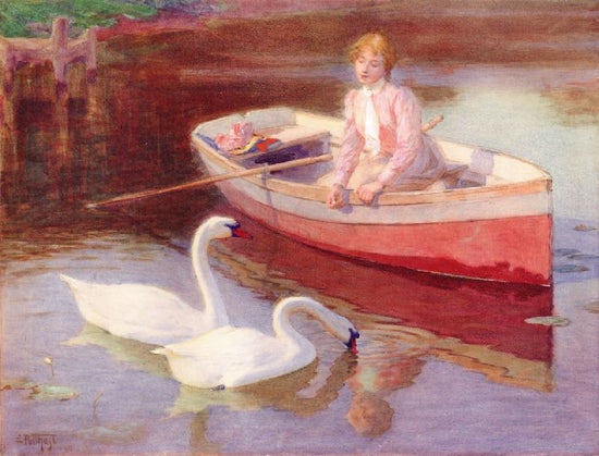 Swans, Central Park by Edward Potthast