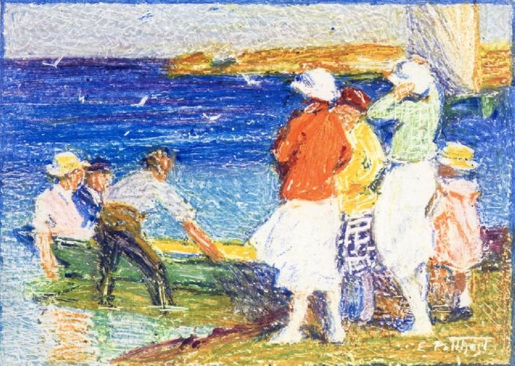 Windy Day At The Shore by Edward Potthast