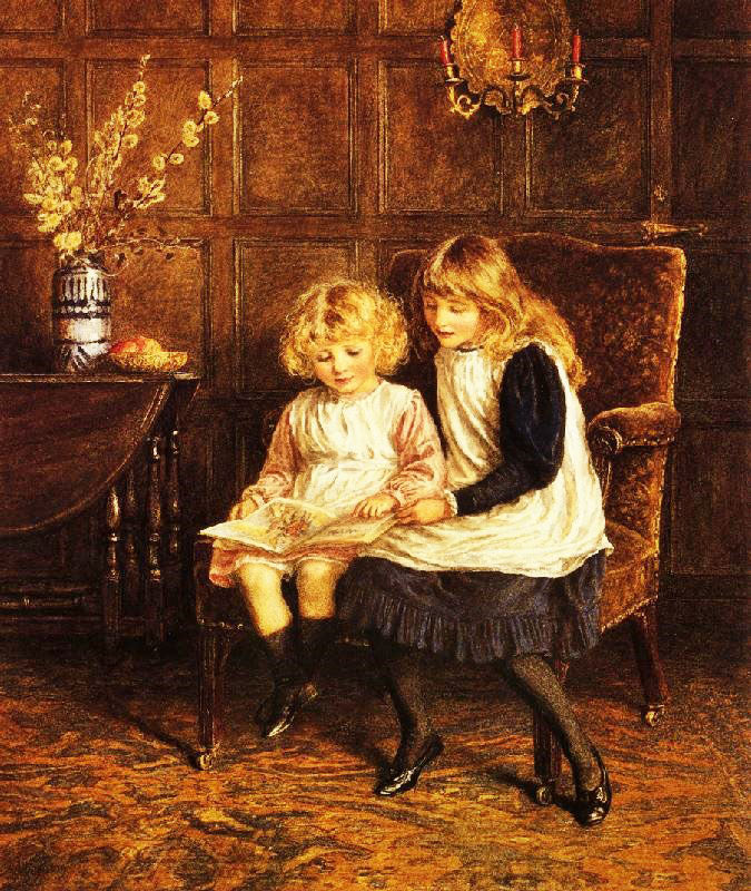 Reading Lesson by Helen Allingham