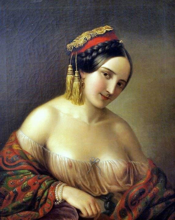 Greek Woman, The Artist’S Wife by Jakab Marastoni