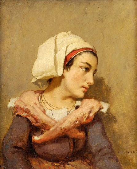 Pensive Girl by Emile Munier