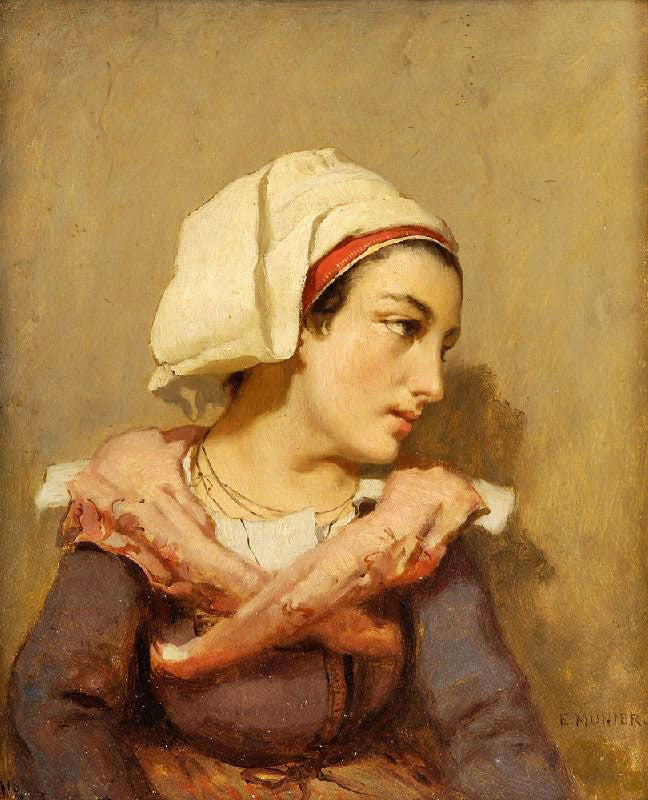 Pensive Girl by Emile Munier