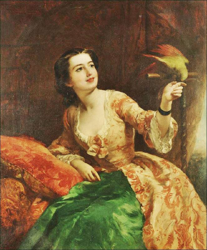 The Green Parrot by William Powell Frith