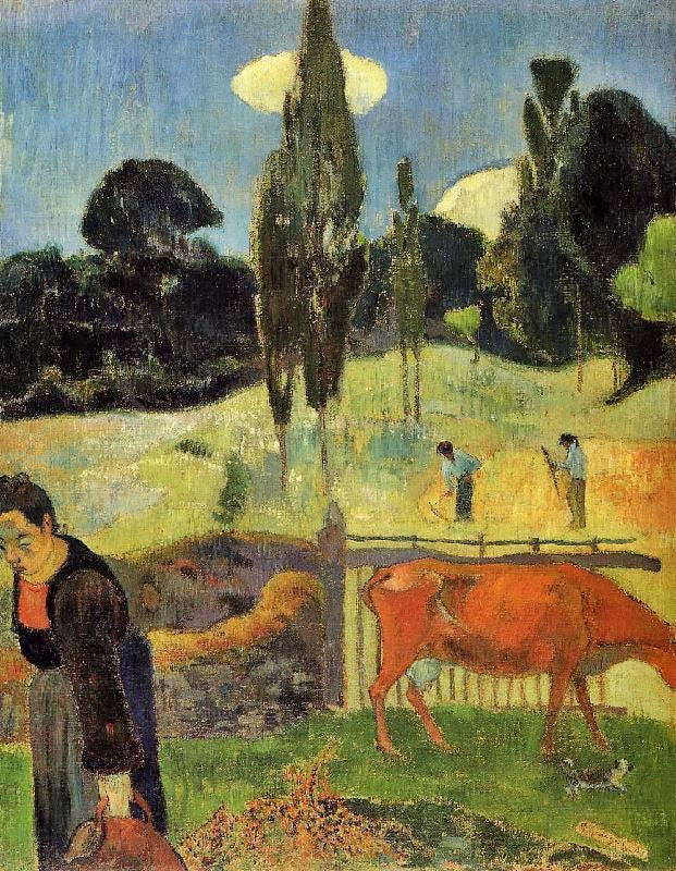 The Red Cow by Paul Gauguin