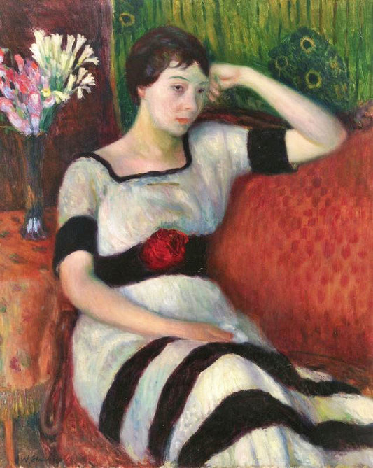 Girl In Black And White by William James Glackens