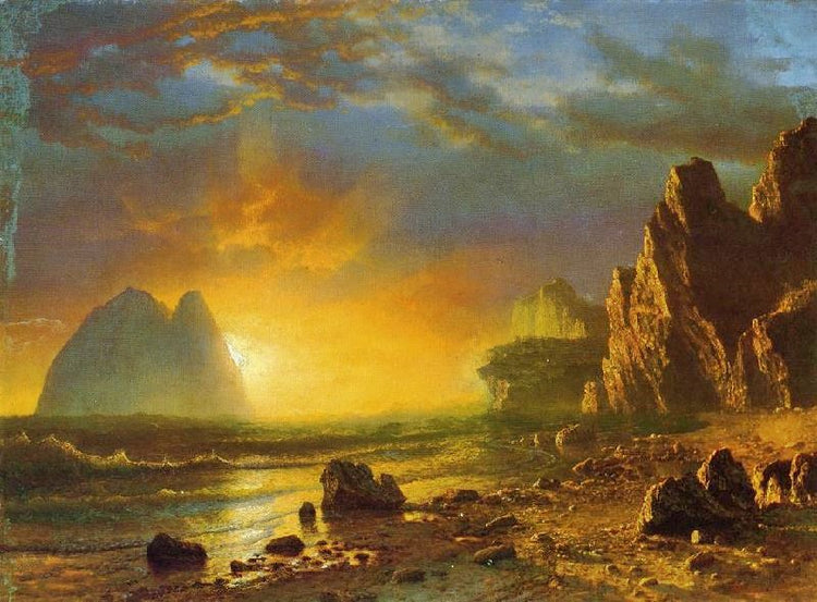 Sunset On The Coast by Albert Bierstadt