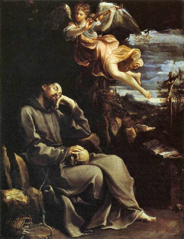 ST. FRANCIS CONSOLED BY ANGELIC MUSIC