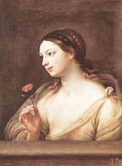 Girl With A Rose by Guido Reni
