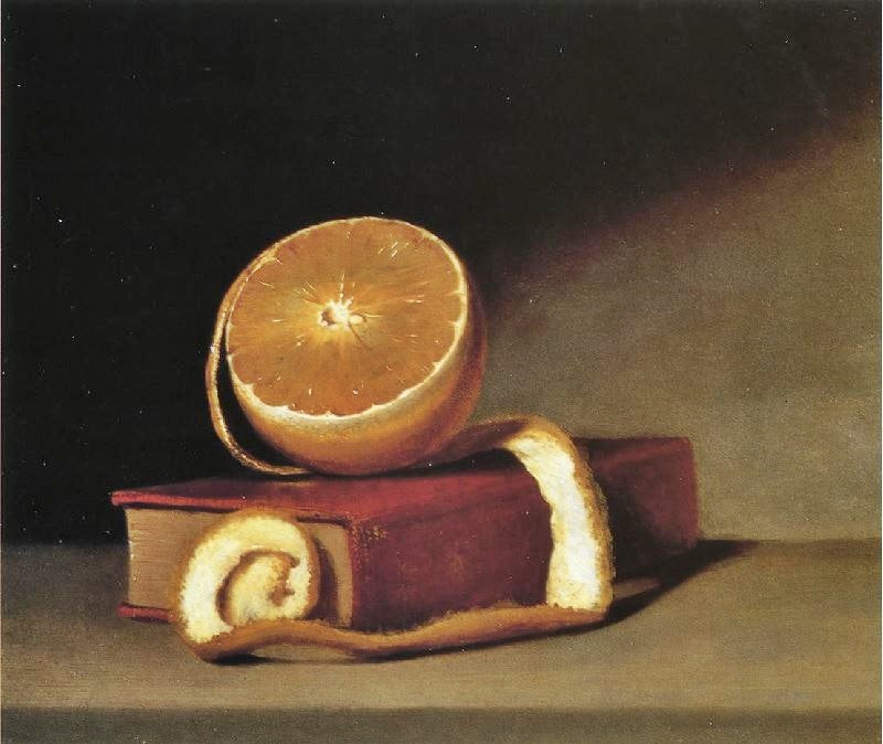 Still Life With Orange And Book by Raphaelle Peale