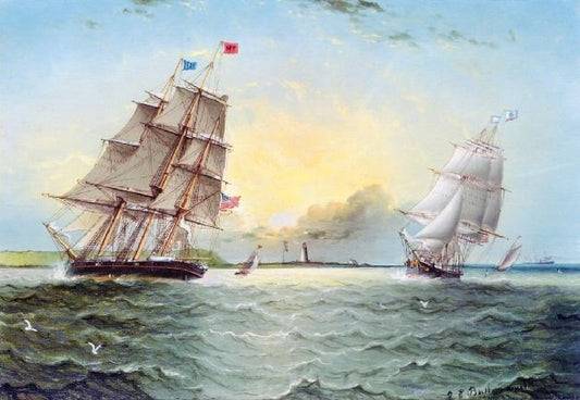Off Sandy Hook by James E. Buttersworth
