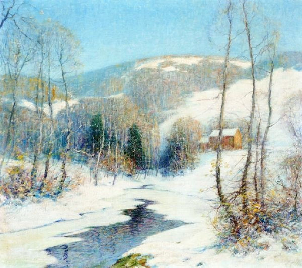 Stream In A Winter Landscape by Ernest Albert