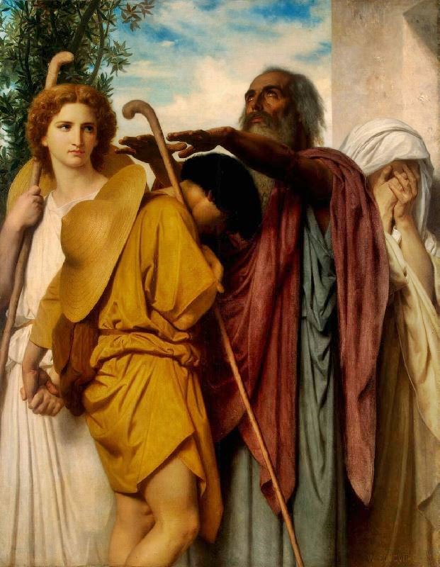 Tobias Receives His Father’S Blessing by William Bouguereau