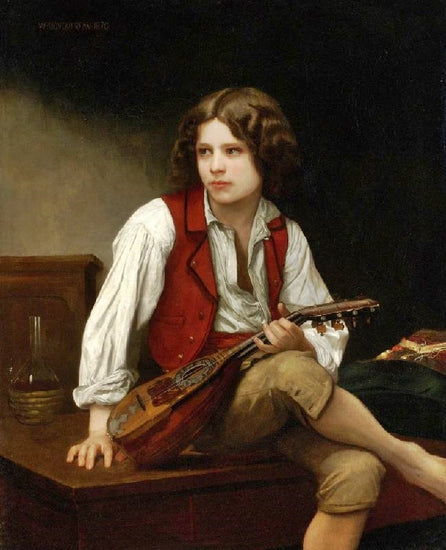 An Italian With A Mandoline by William Bouguereau
