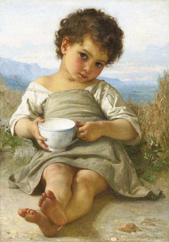 Cup Of Milk by William Bouguereau