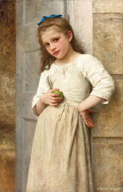 Yvonne Sur Le Pas De La Porte by William Bouguereau
