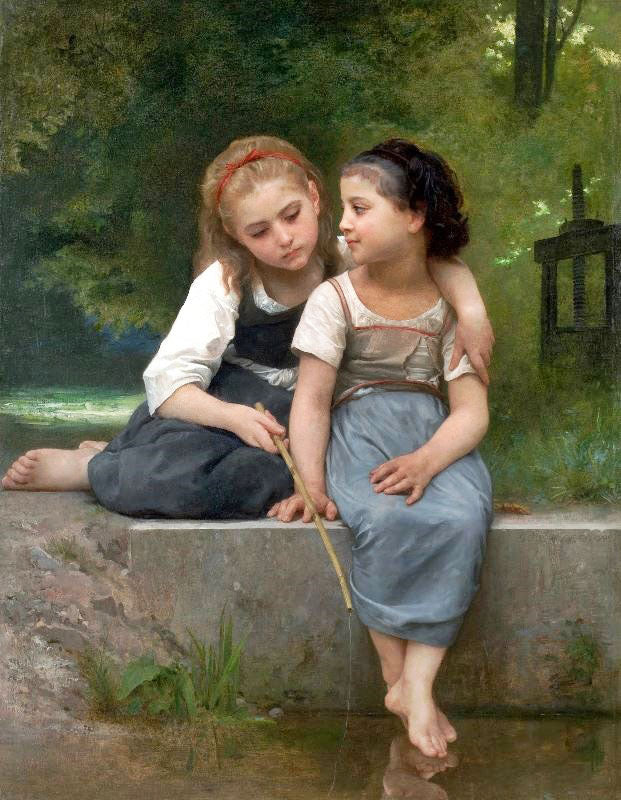 Fishing For Frogs by William Bouguereau