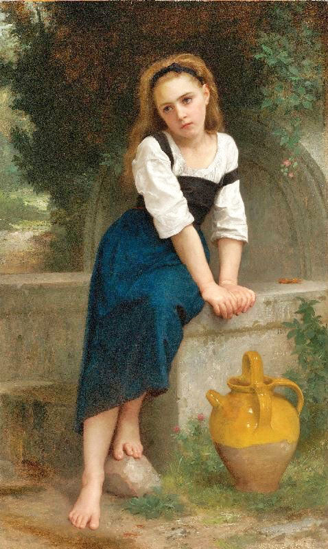 ORPHAN GIRL AT A FOUNTAIN