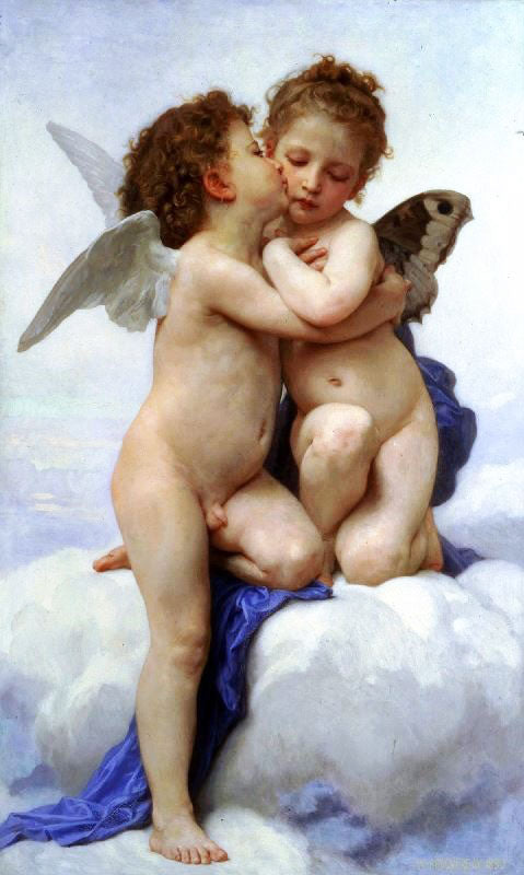 Cupid And Psyche As Children by William Bouguereau