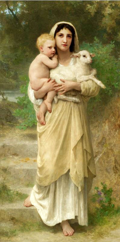 Lambs by William Bouguereau