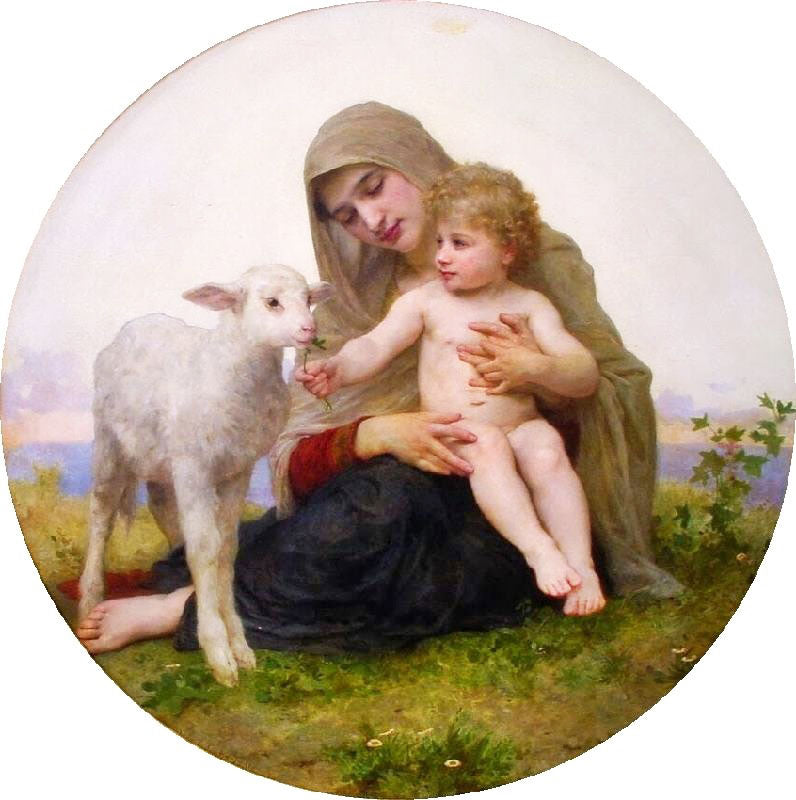 The Virgin With The Lamb by William Bouguereau
