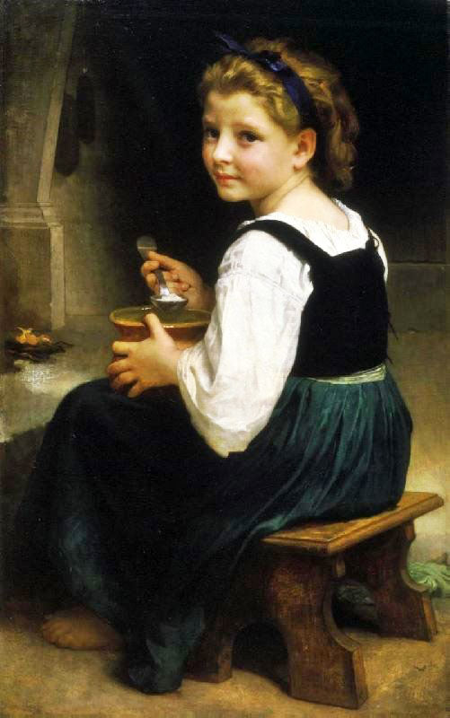 GIRL EATING PORRIDGE