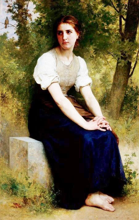 The Song Of The Nightingale by William Bouguereau