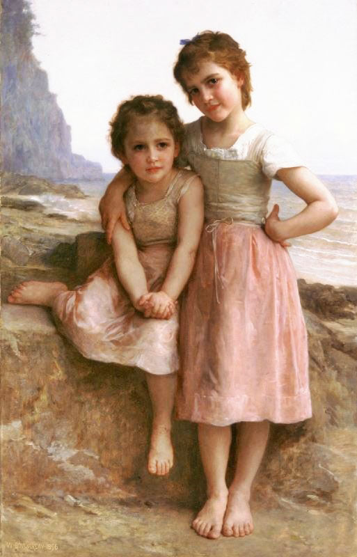 Sisters On The Shore by William Bouguereau